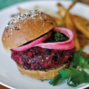 Brown Rice and Beet Burger Recipe Image